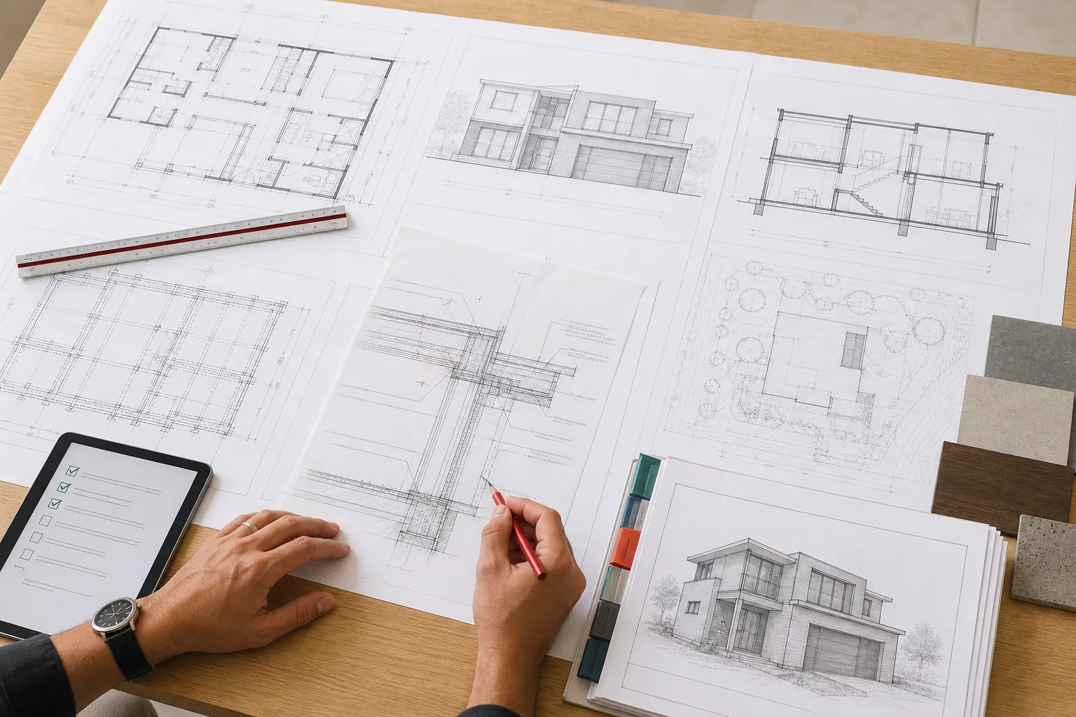 Coordinated California residential permit plan set under professional review